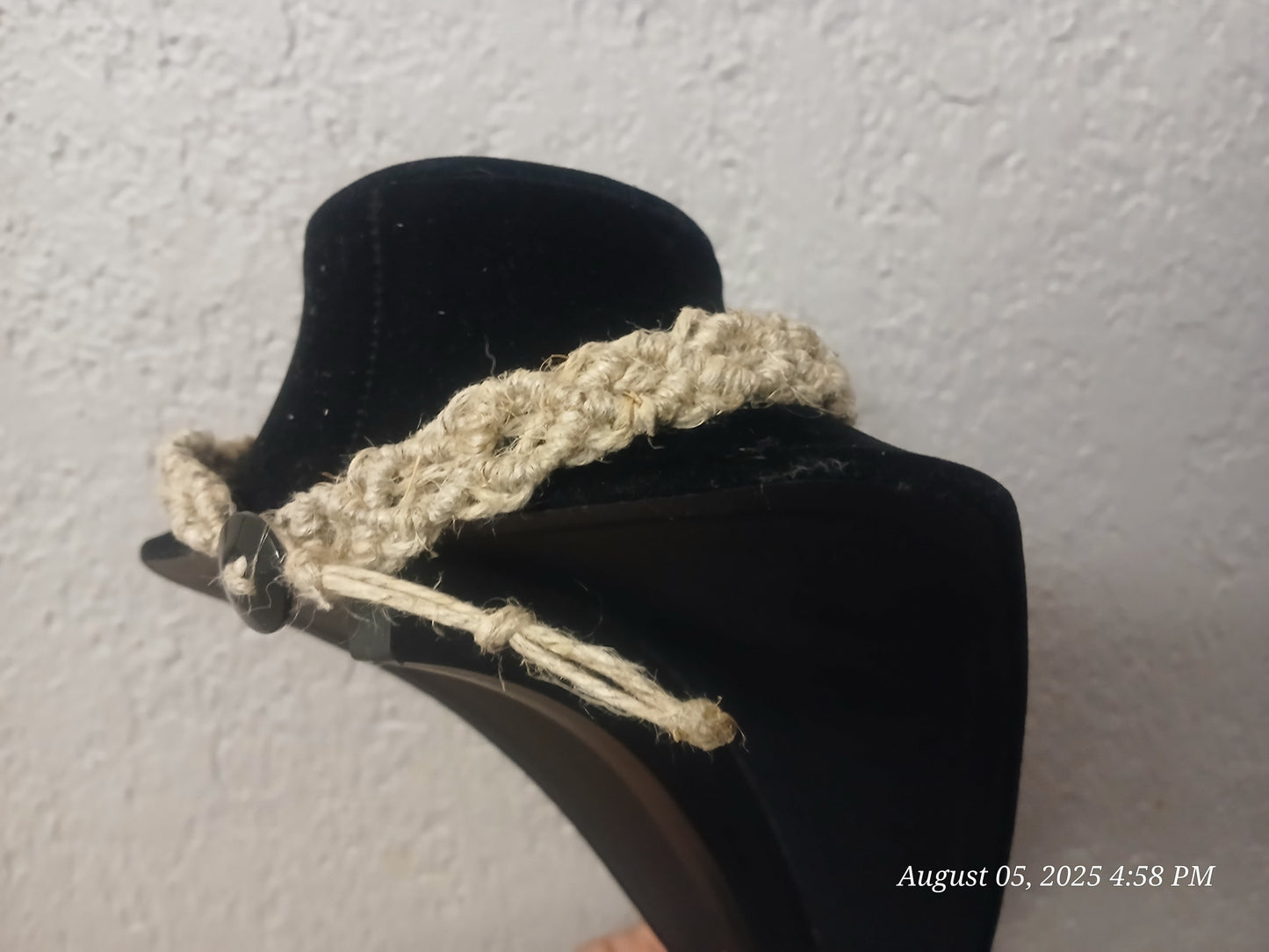 "Goddess Glow" – Hemp Choker with Blue Goldstone