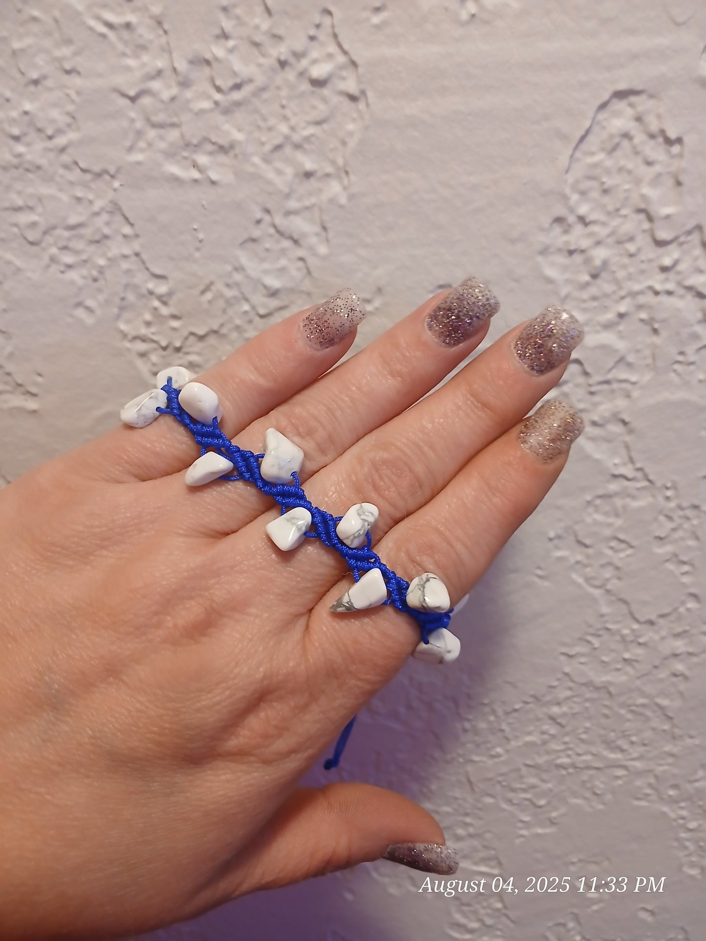 Tranquil Flow – Adjustable Howlite Bracelet
