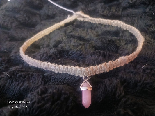Rose Quartz Choker